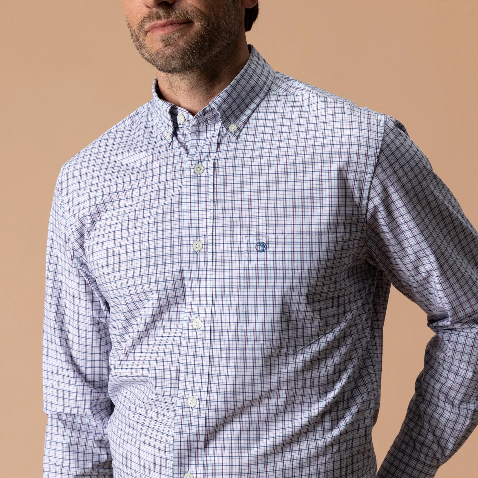 Duck Head Men's Edison Plaid Performance Poplin Button Down