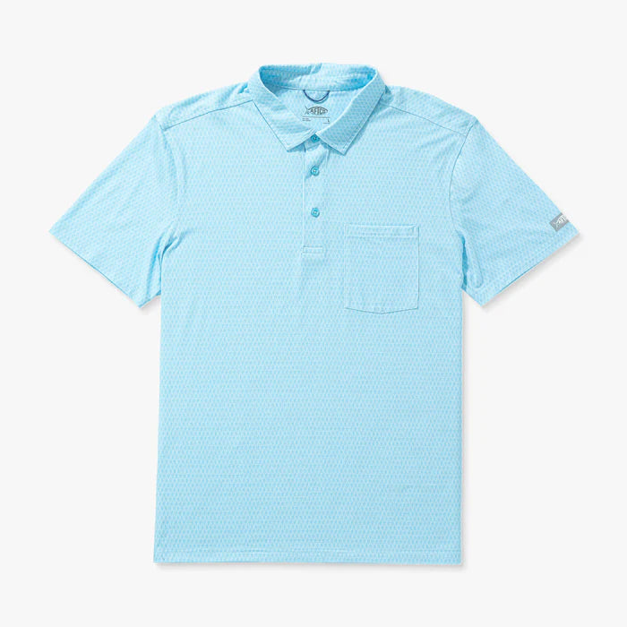 Aftco Men's Qualifier Printed Performance Polo