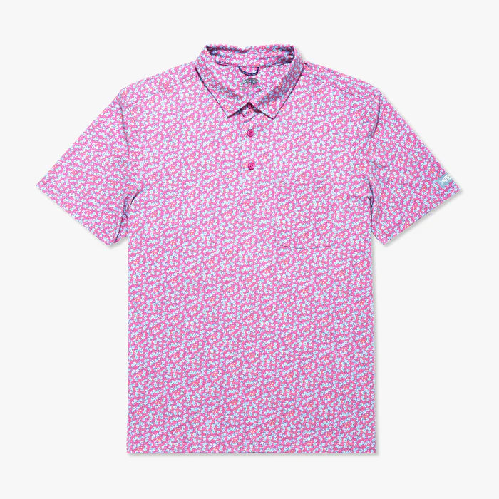 Aftco Men's Qualifier Printed Performance Polo