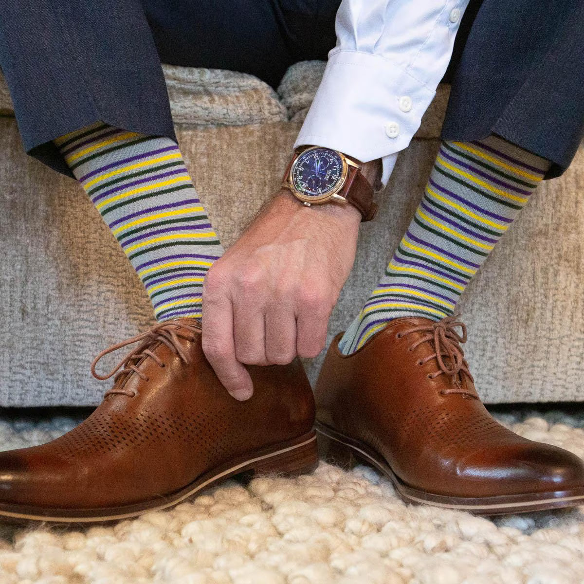 The Royal Standard Mardi Gras Socks