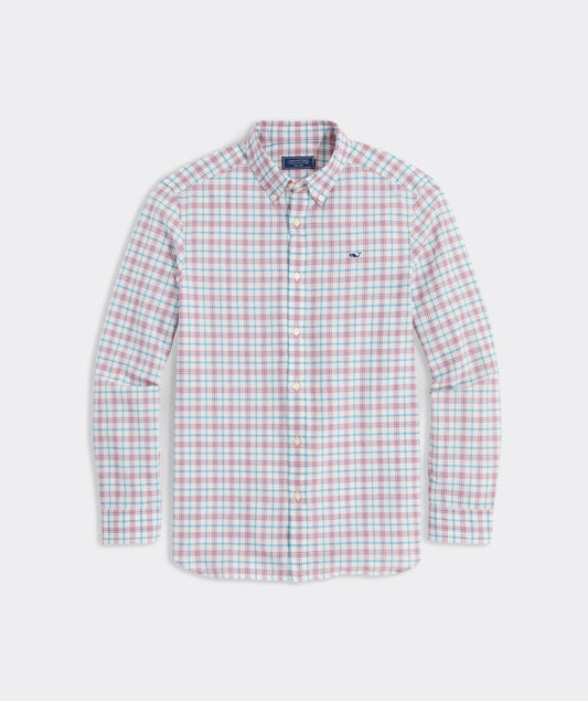 Vineyard Vines Plaid Madras Whale Shirt