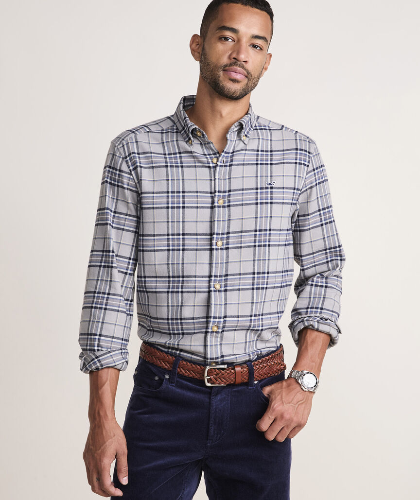Vineyard Vines Flannel Plaid Whale Shirt