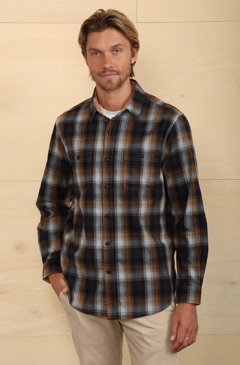 True Grit Men's Fireside Cabin Checks Brushed Flannel