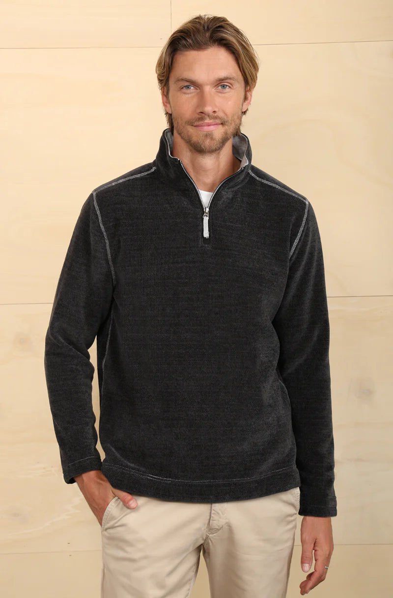 True Grit Men's Apres Lux 1/4 Zip Pullover