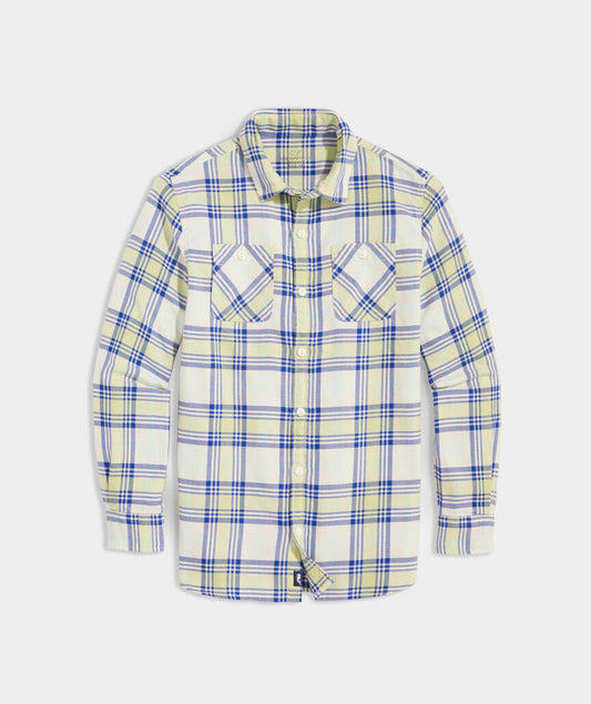 Vineyard Vines Boys' Plaid Twill Shirt