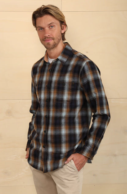 True Grit Men's Fireside Cabin Checks Brushed Flannel