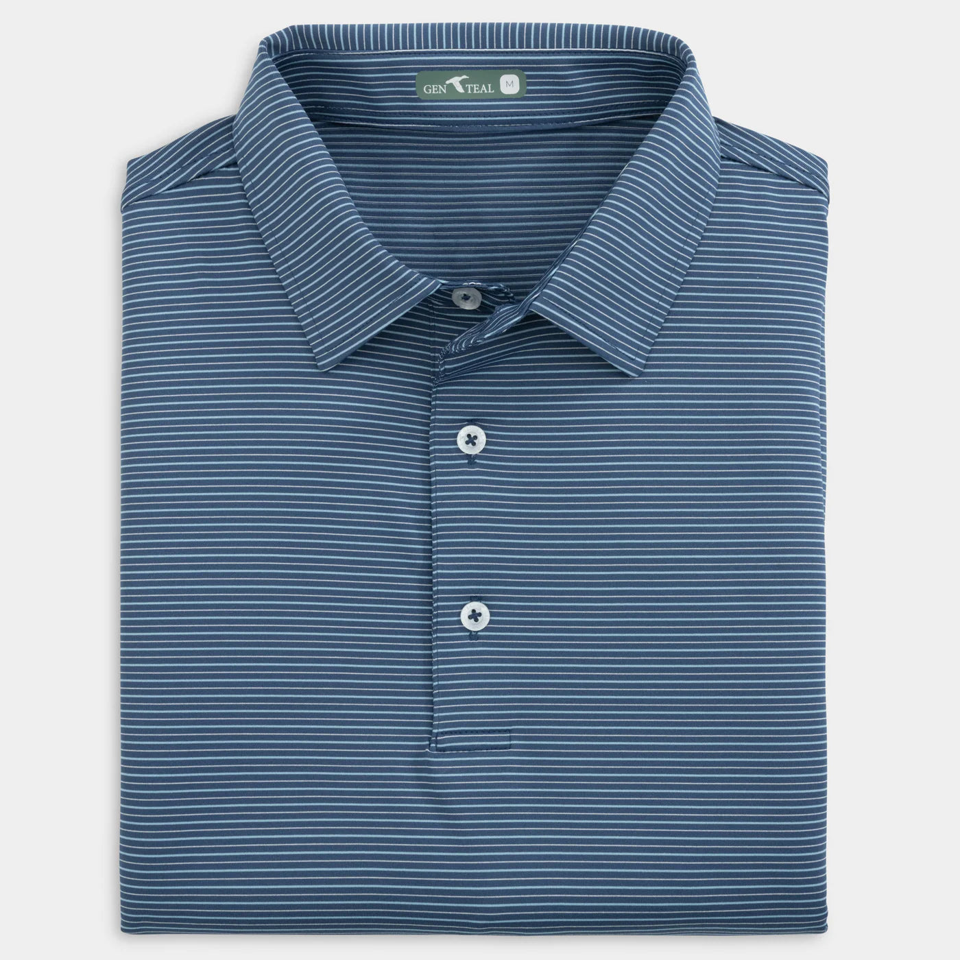 GenTeal Heathered Pinstripe Performance Polo