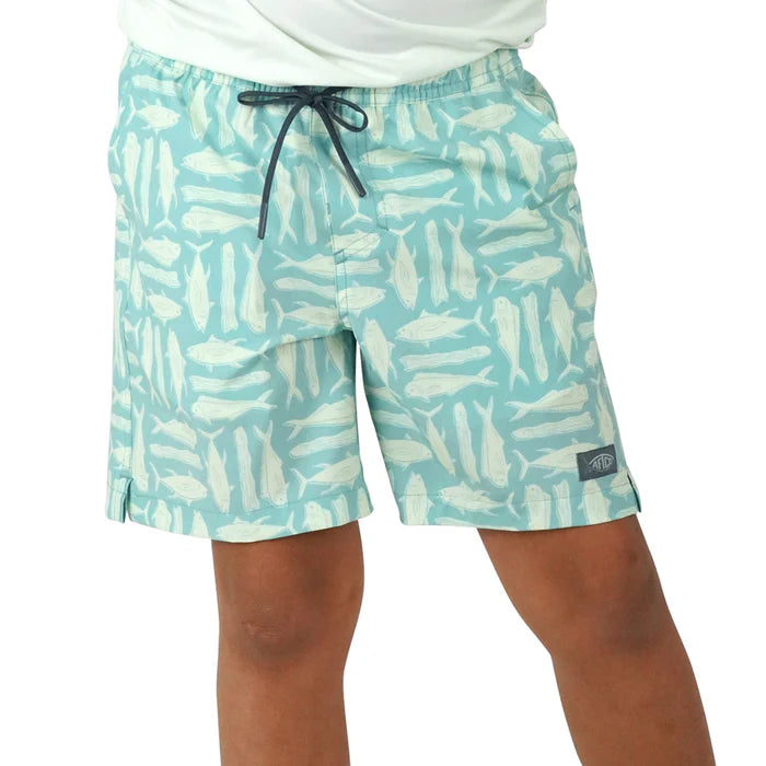 Aftco Boys' Strike Printed Swim Shorts