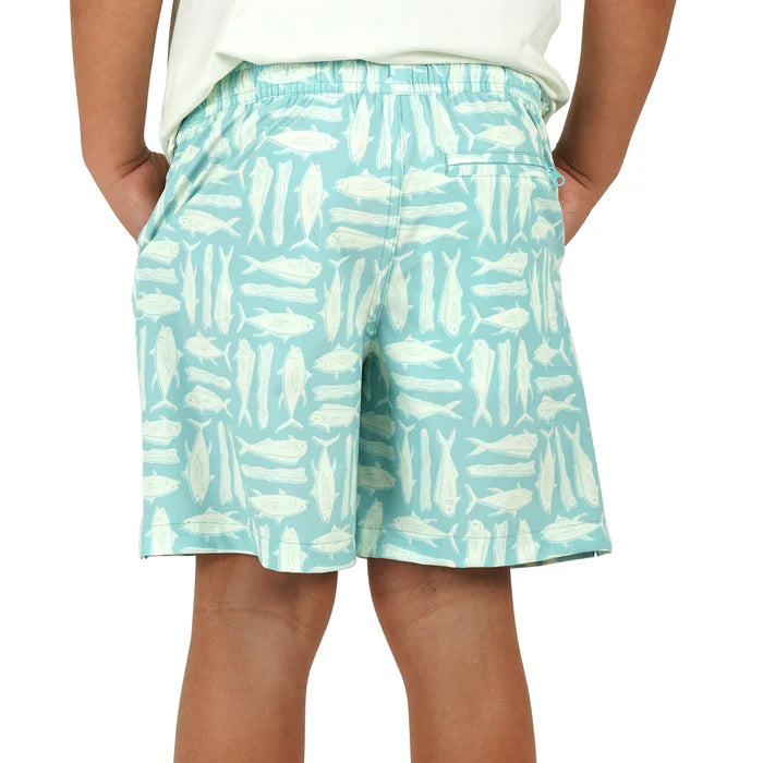 Aftco Boys' Strike Printed Swim Shorts