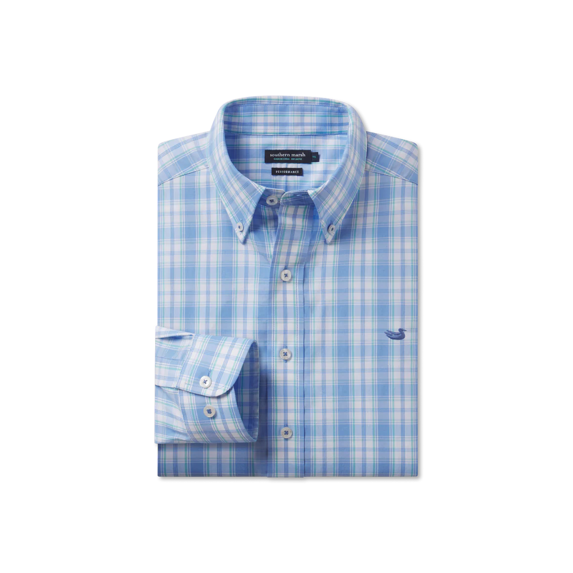 Southern Marsh Men's Benton Performance Plaid Dress Shirt