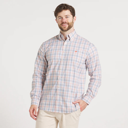 Southern Marsh Van Burden Performance Grid Dress Shirt