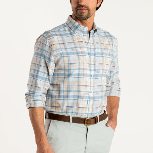 Duck head Linen Cotton Oxford Kinston Plaid Shirt