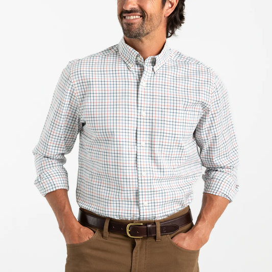 Joyner Plaid Cotton Twill Sport Shirt