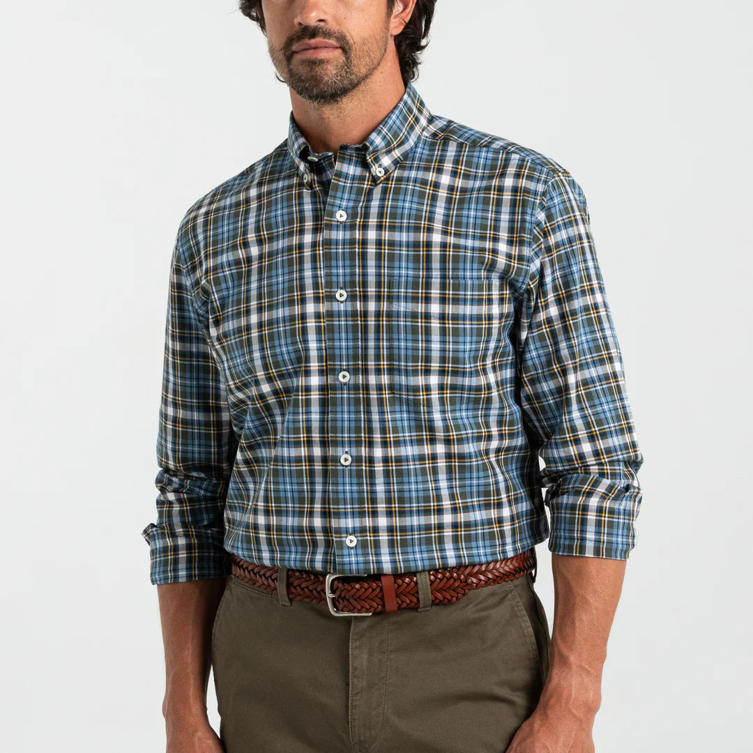 Duck Head Hamlett Plaid Cotton Twill Sport Shirt