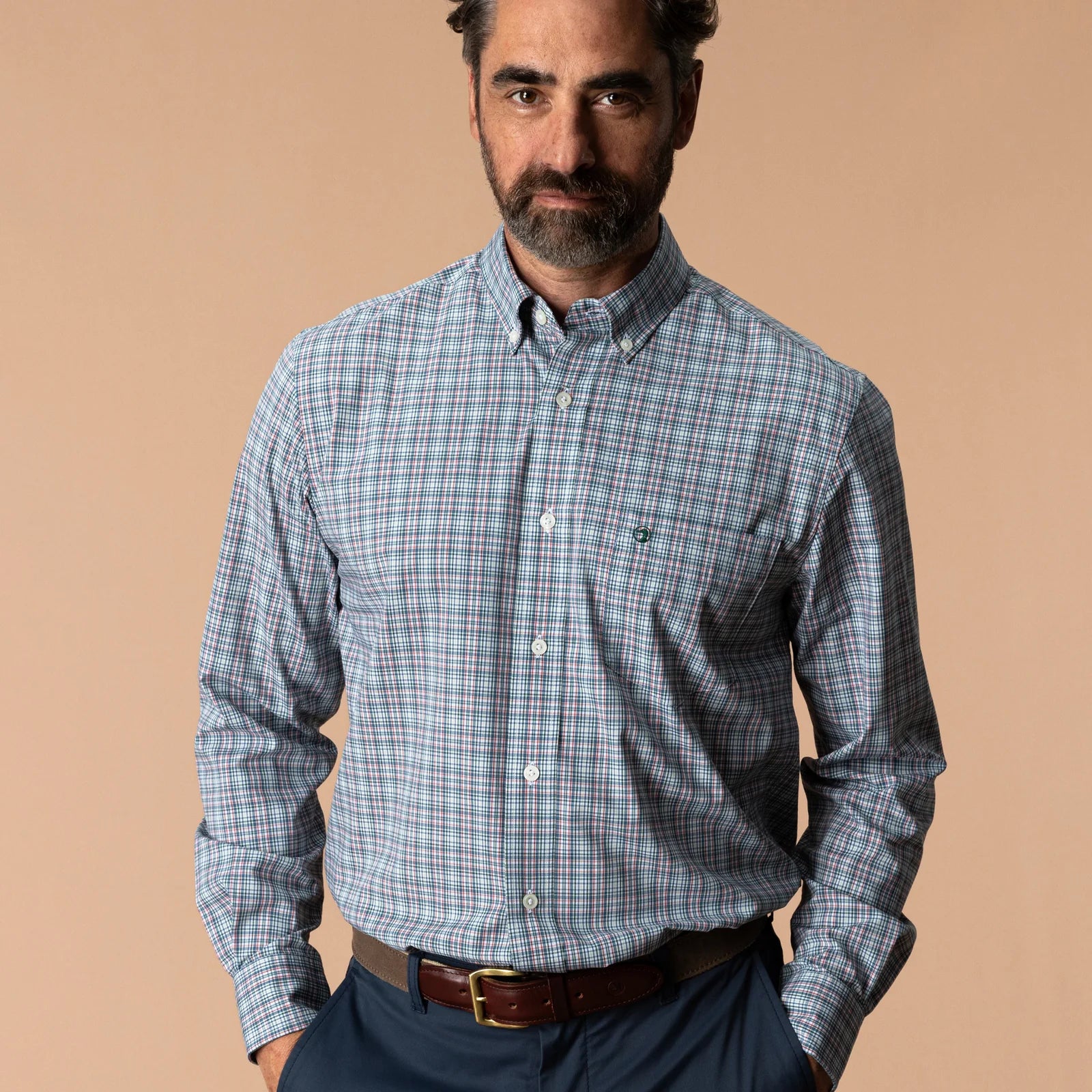 Duck Head Men's Winstead Plaid Performance Poplin Button Down