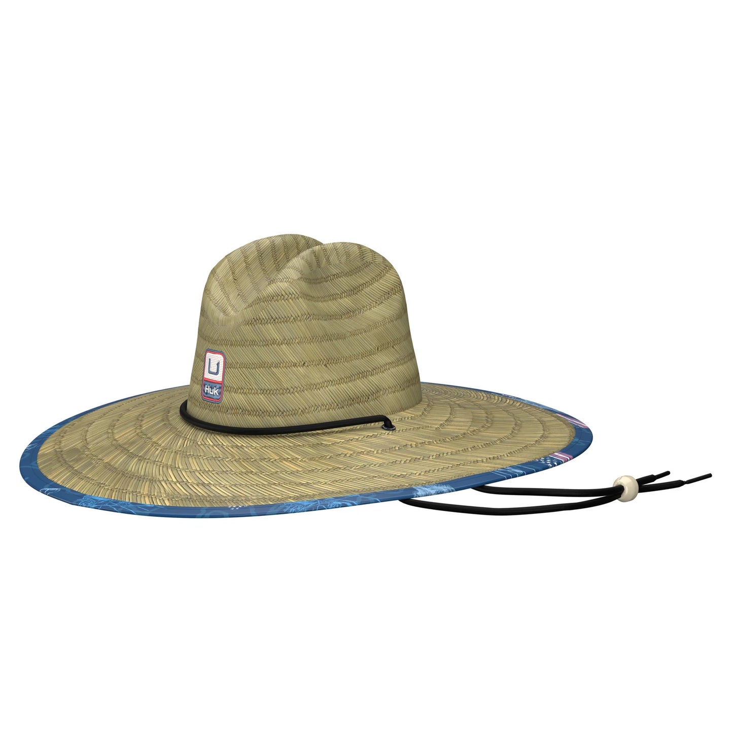 Huk straw hat fish and flags