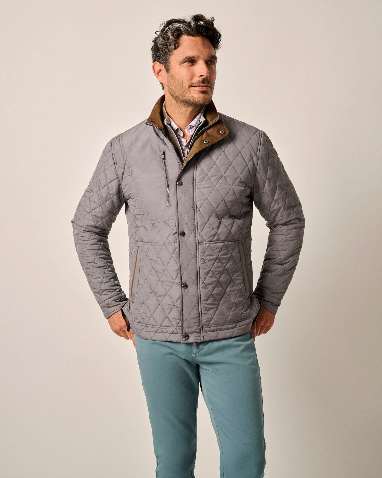 Johnnie-O Juno Quilted Snap Jacket