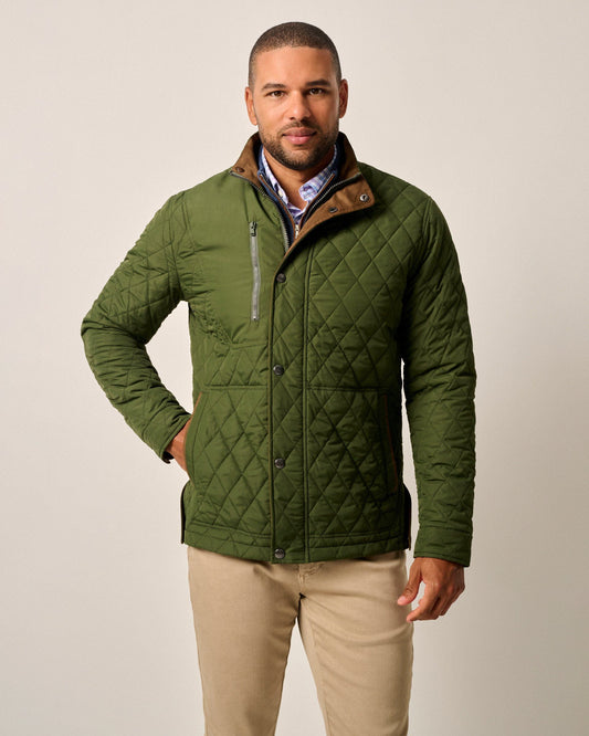 Johnnie-O Juno Quilted Snap Jacket