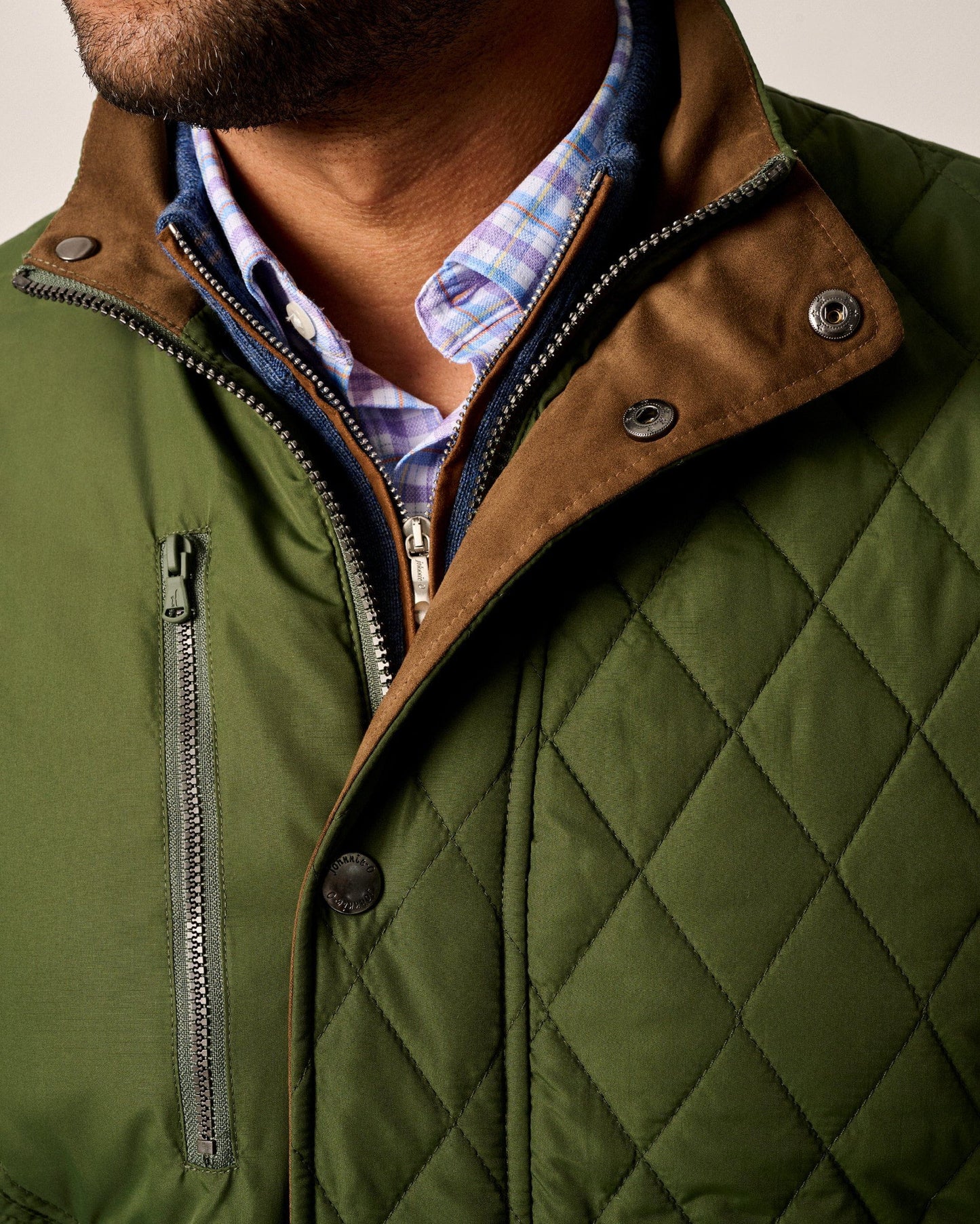 Johnnie-O Juno Quilted Snap Jacket