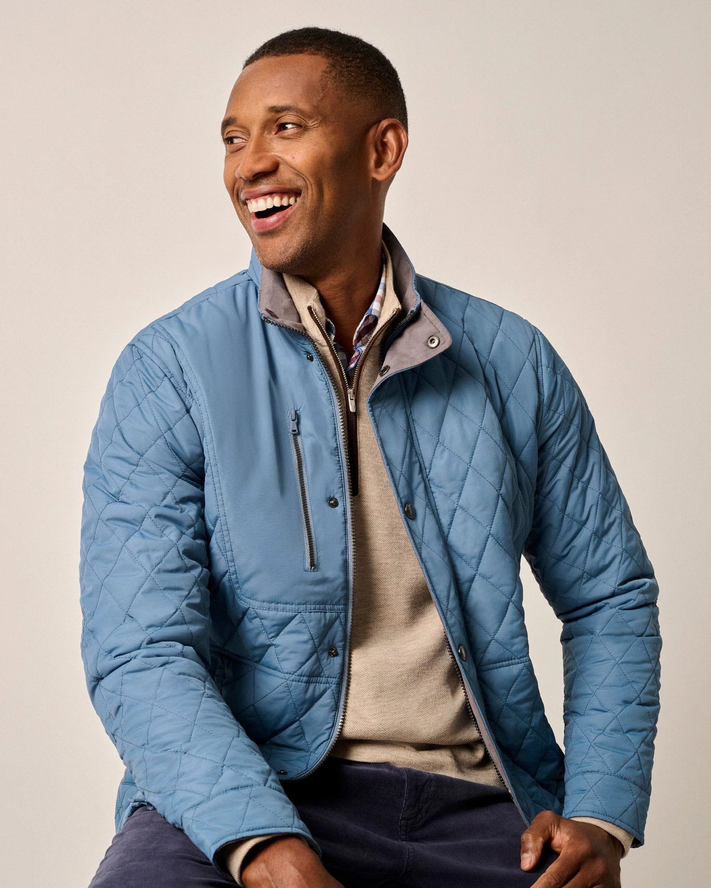 Johnnie-O Juno Quilted Snap Jacket