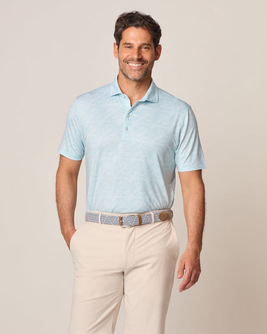 Johnnie-O Gaston Printed Jersey Performance Polo