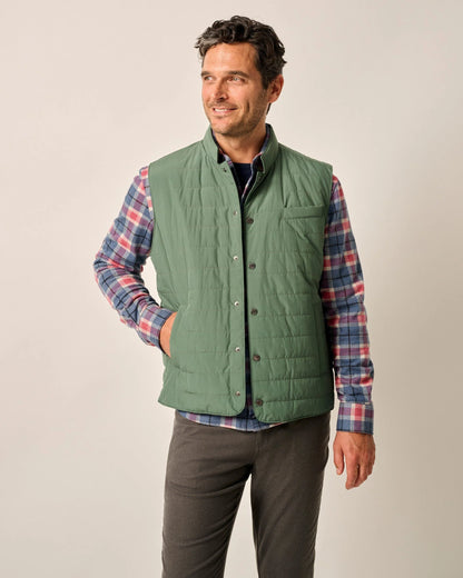 Johnnie-O Apo Quilted Button Up Vest