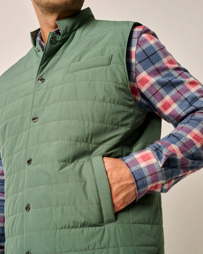 Johnnie-O Apo Quilted Button Up Vest