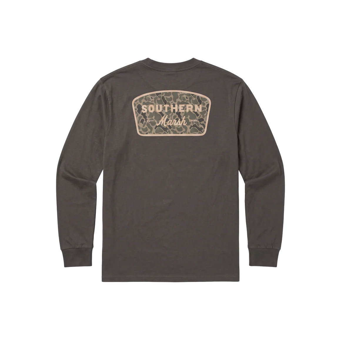 Southern Marsh Men's Long Sleeve Retro Camo Branding T-Shirt