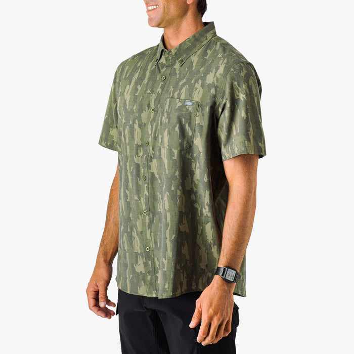 Aftco Men's Boatbar Short Sleeve Button Down Shirt