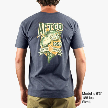 Aftco Men's Framed Short Sleeve Bass T-Shirt