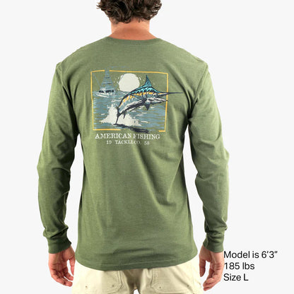 Aftco Men's Flying Bill Long Sleeve Fishing T-Shirt