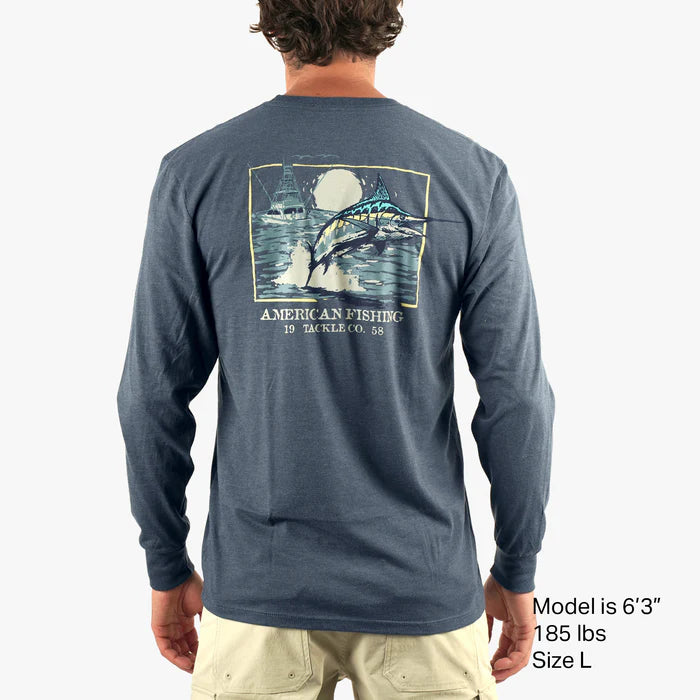 Aftco Men's Flying Bill Long Sleeve Fishing T-Shirt