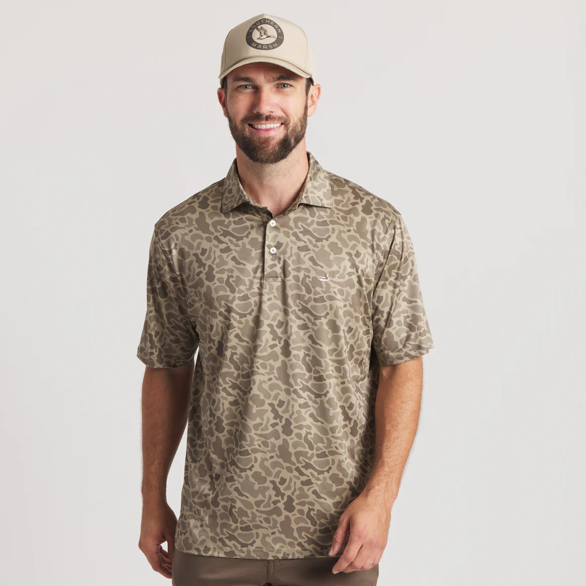 Southern Marsh Men's Marsh Performance Polo - Retro Camo