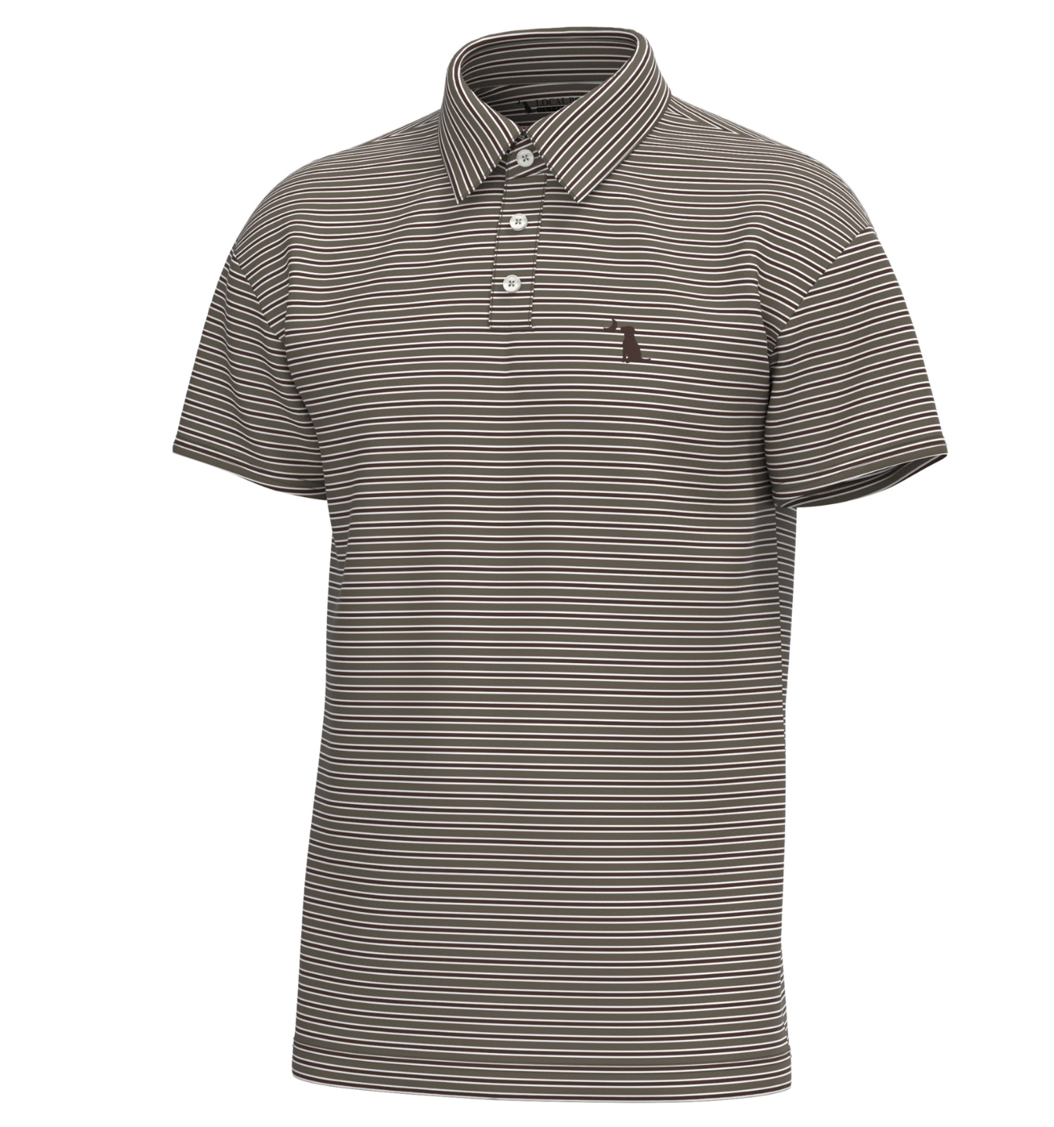 Local Boy Men's Surfside Performance Striped Polo
