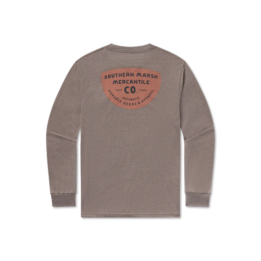 Southern Marsh Long Sleeve Mercantile Badge Seawash Tee