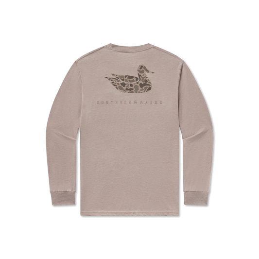 Southern Marsh Long Sleeve Retro Duck Originals Seawash Tee