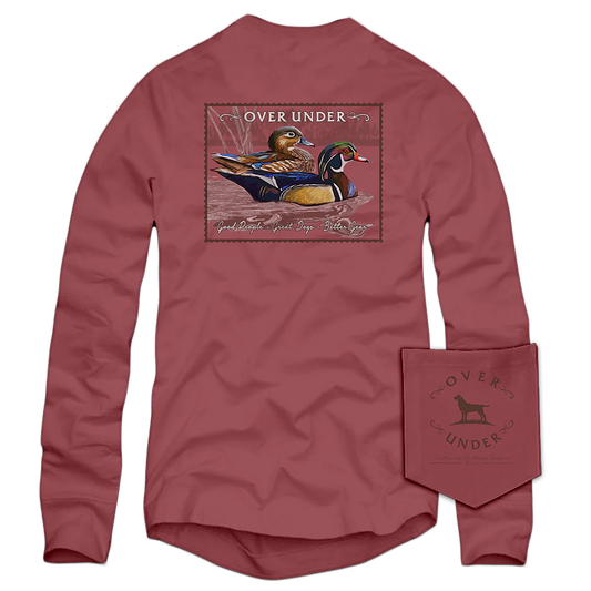 Over Under Wood Duck Stamp Long Sleeve T Shirt