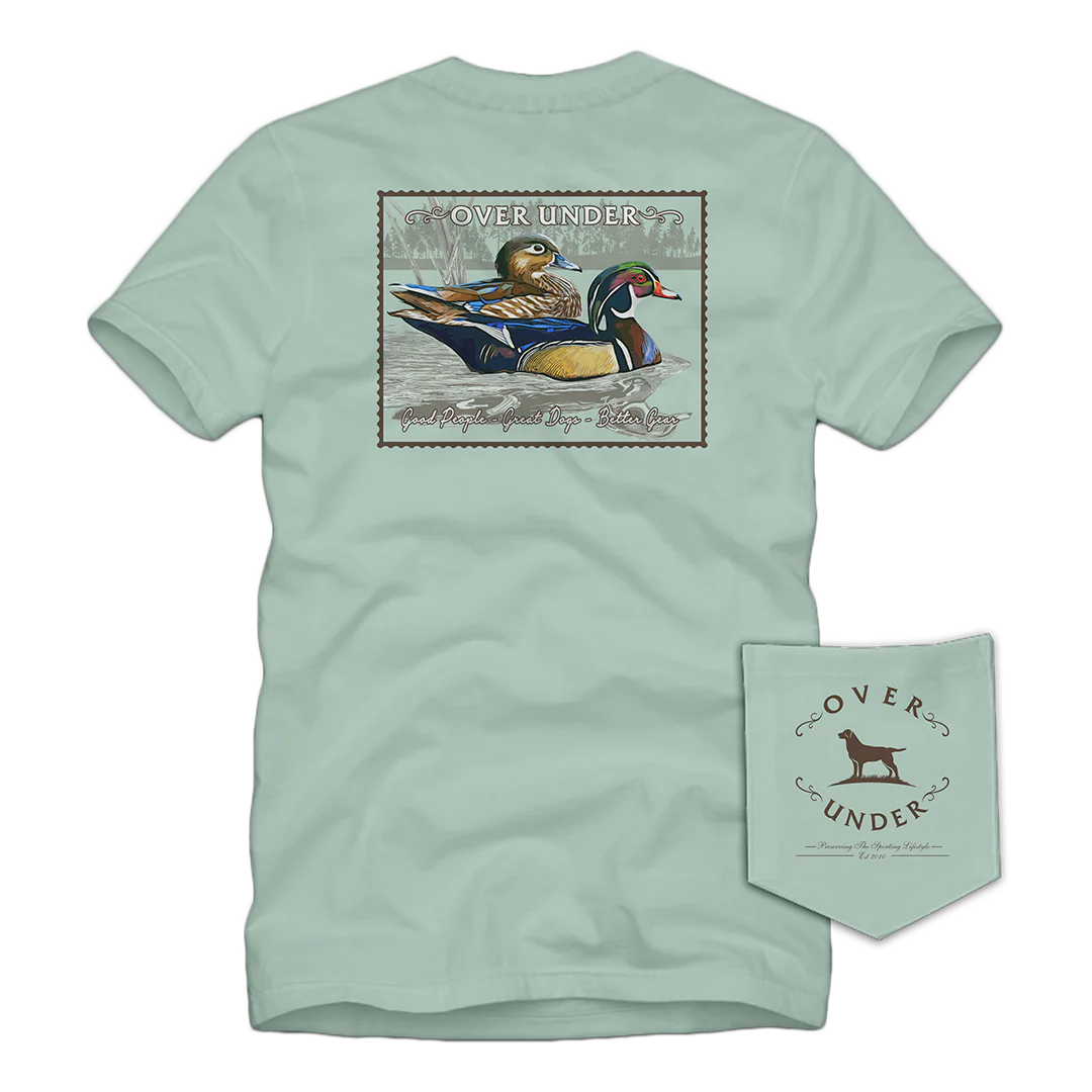 Over Under Wood Duck Stamp Short Sleeve T Shirt