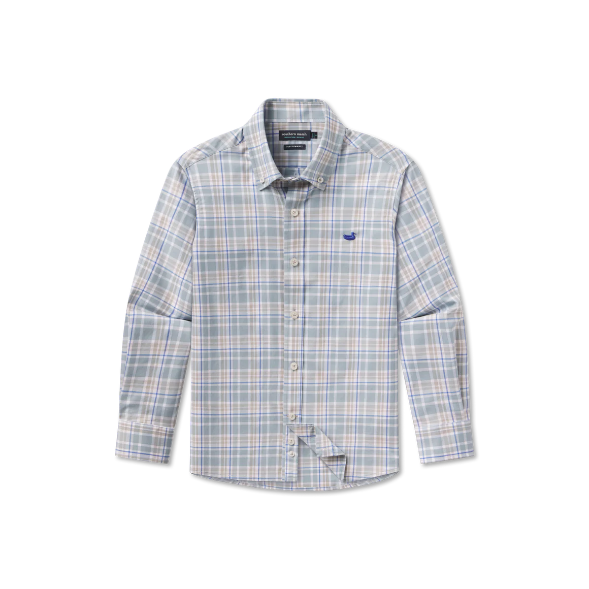 Southern Marsh Youth Grainger Performance Plaid Button Down