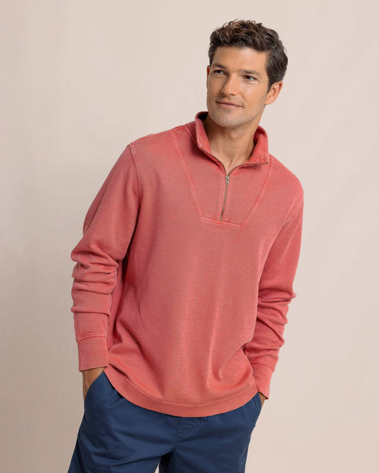 Southern Tide Men's Long Sleeve Bay Berry Quarter Zip