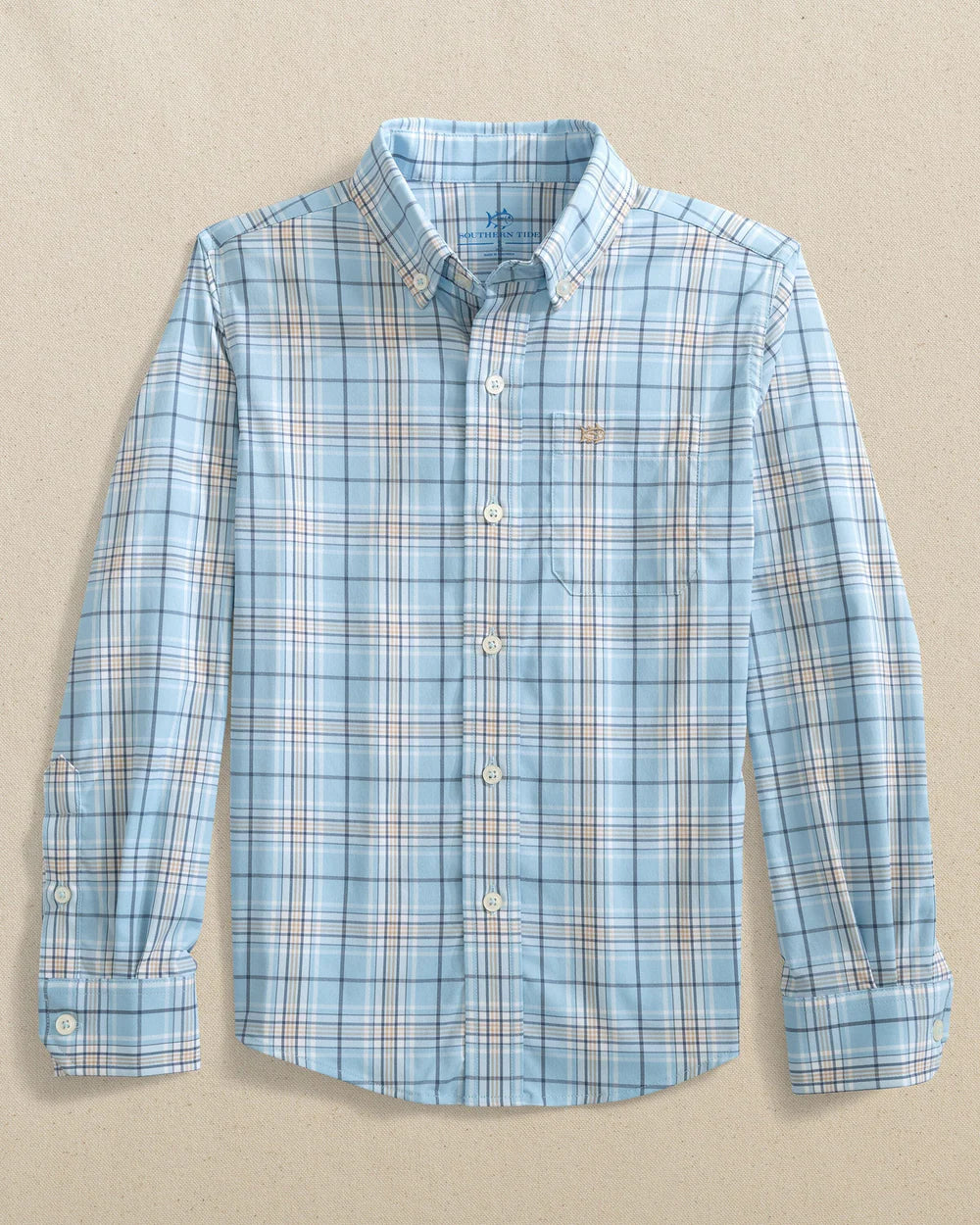 Southern Tide Youth IC River Point Plaid Sport Shirt