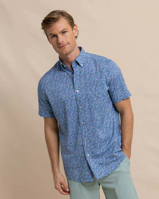 Southern Tide IC Dazed and Transfused Short Sleeve Shirt