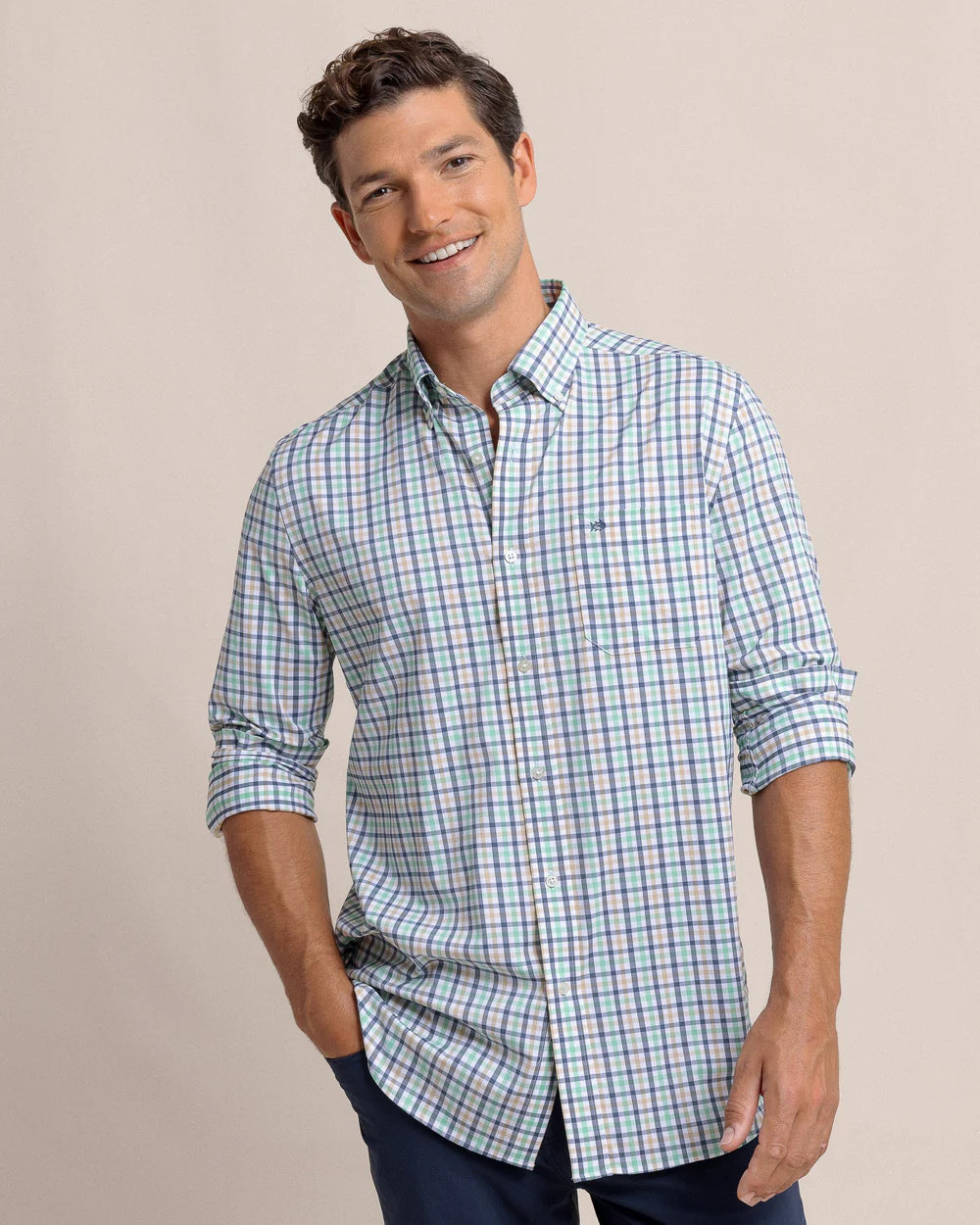 Southern Tide Men's IC Brrr Glenmoor Plaid Sportshirt