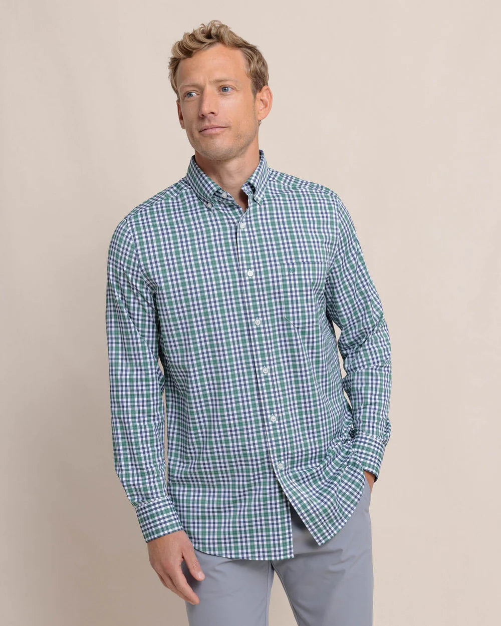 Southern Tide Men's Brr Intercoastal Haywood Plaid Sport Shirt