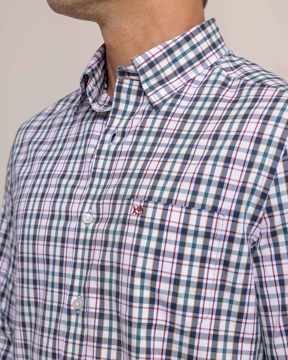 Southern Tide Charleston Master Plaid Long Sleeve Sport Shirt