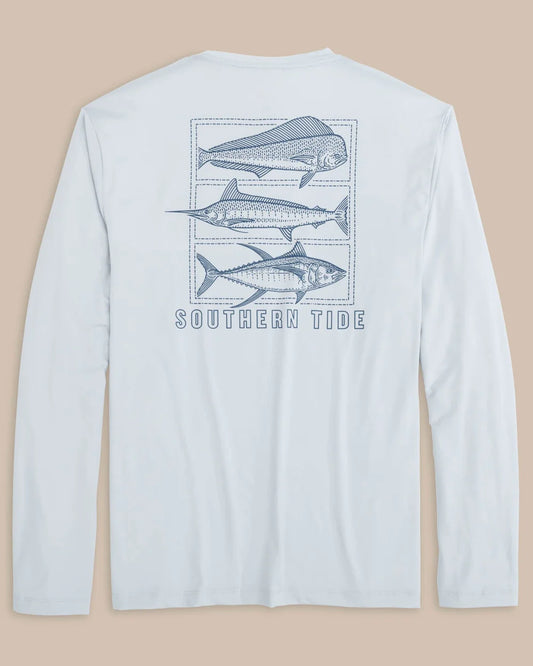 Southern tide dotted sportfishfish Stack performance tee