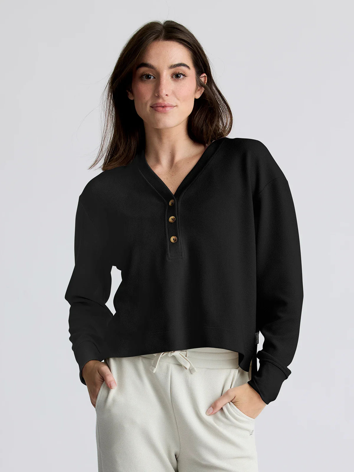 Free Fly Women's Waffle Long Sleeve Henley