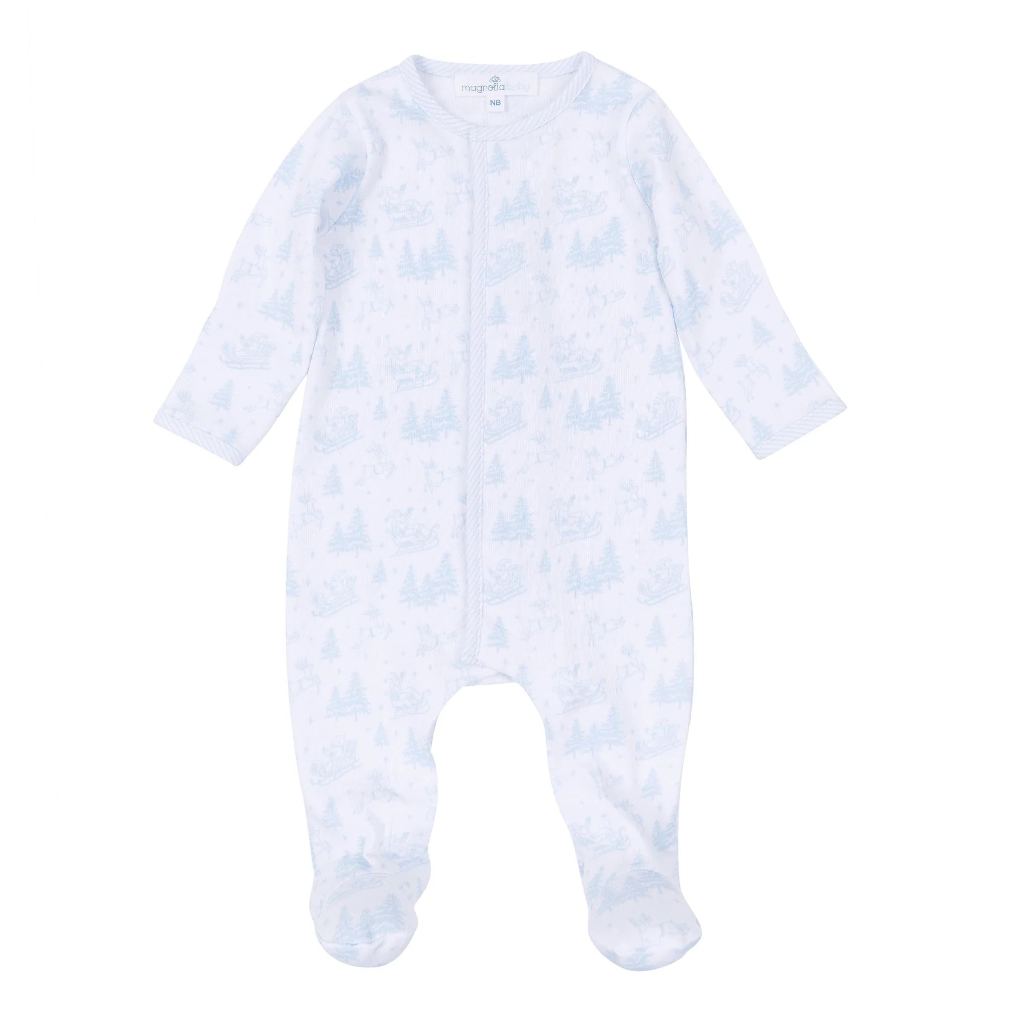 Magnolia Baby Holiday Toile Footie