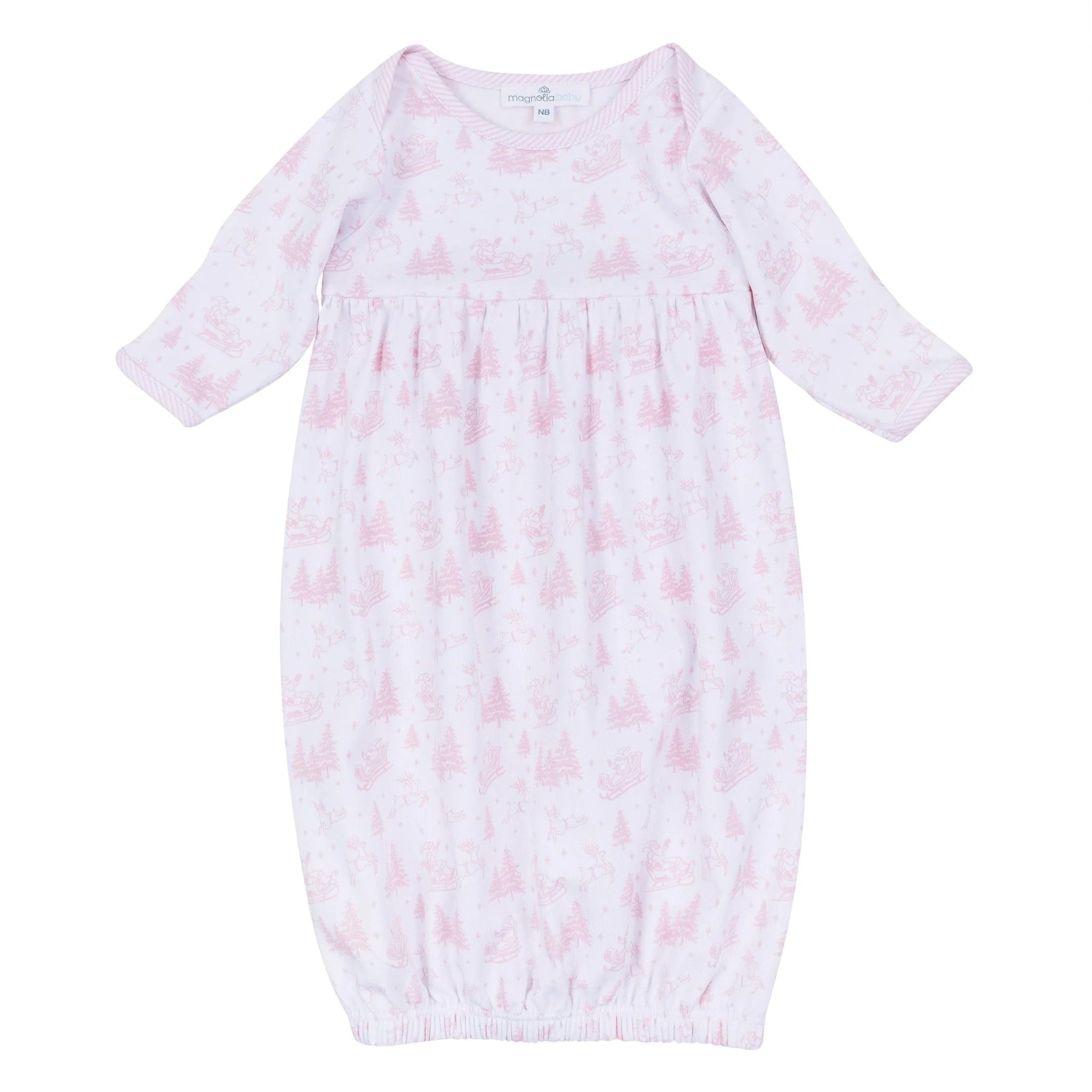 Magnolia Baby Holiday Toile Gather Gown