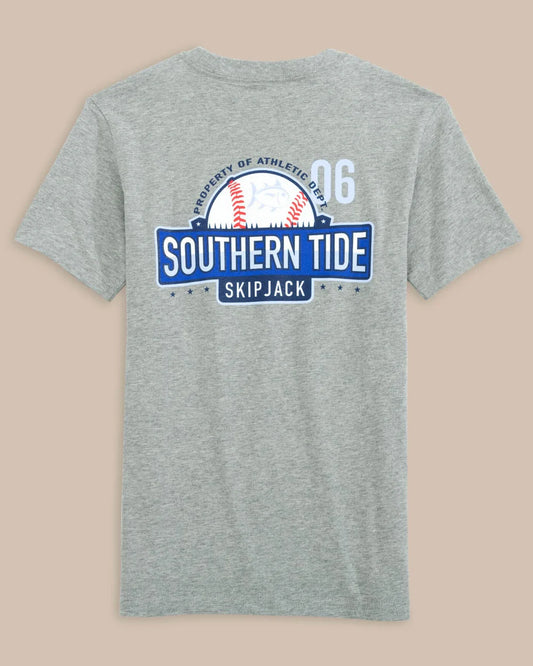 Southern Tide Youth Short Sleeve Baseball Heather Tee